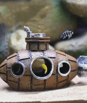 Decoratieve Onderzeeër voor Aquarium - Schuilplaats voor Vissen & Garnalen