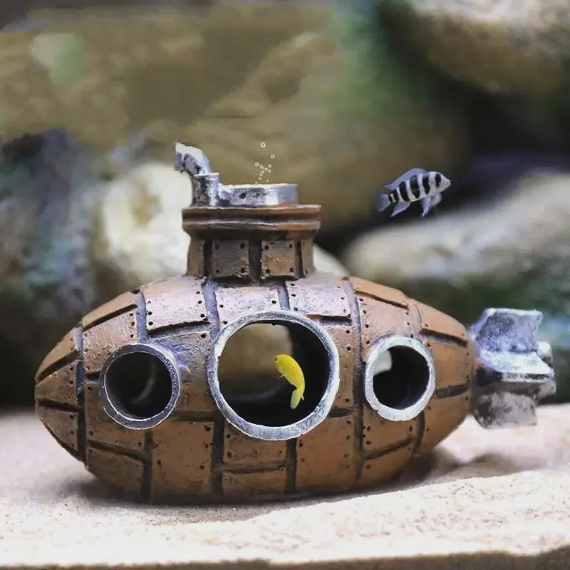 Decoratieve Onderzeeër voor Aquarium - Schuilplaats voor Vissen & Garnalen