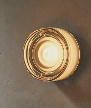 Moderne LED Wandlamp - Sfeervolle Amber & Smokey Grey Glas - Woonkamer, Hal, Studiekamer