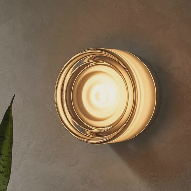 Moderne LED Wandlamp - Sfeervolle Amber & Smokey Grey Glas - Woonkamer, Hal, Studiekamer