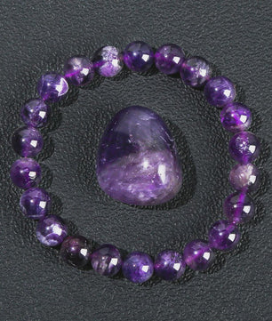 Natuurstenen Kralen Armband - Lapis Lazuli, Amethist, Rozenkwarts & meer