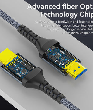 8K HDMI 2.1 Fiber Optic Kabel - 8K60Hz, 4K120Hz, Dynamic HDR, eARC, HDCP 2.3