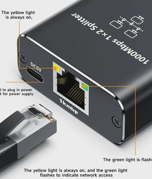 Gigabit Ethernet Switch Splitter 1x2, 1x3, 1x4 - 1000Mbps RJ45 LAN Netwerk Adapter