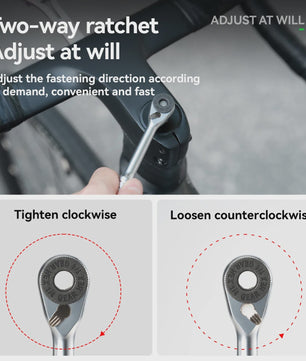 ROCKBROS Compacte Fiets Reparatieset met Ratel Sleutel en Bits