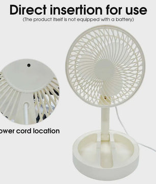 Draagbare USB Ventilator - Opvouwbaar & Verstelbaar voor Bureau en Buiten