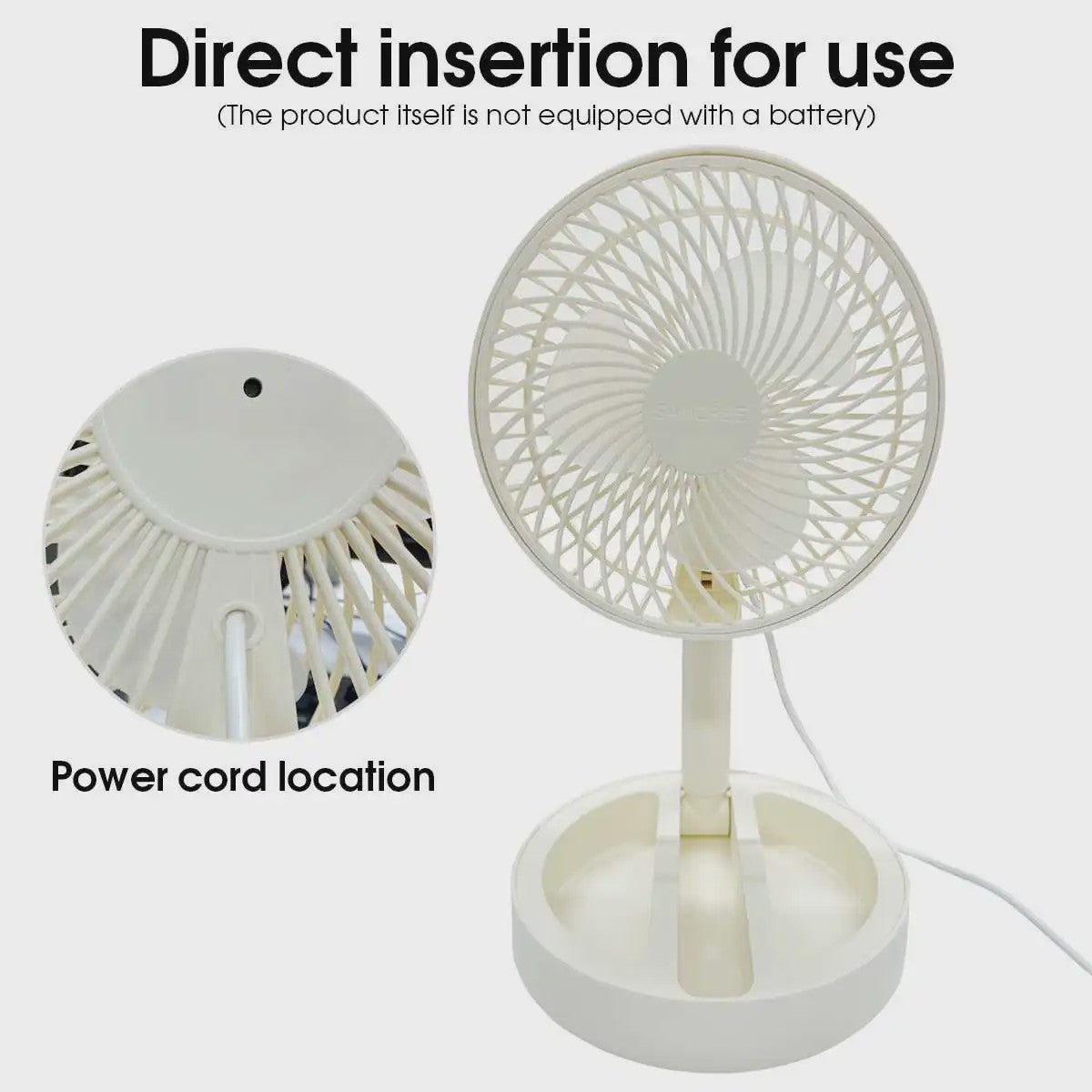 Draagbare USB Ventilator - Opvouwbaar & Verstelbaar voor Bureau en Buiten
