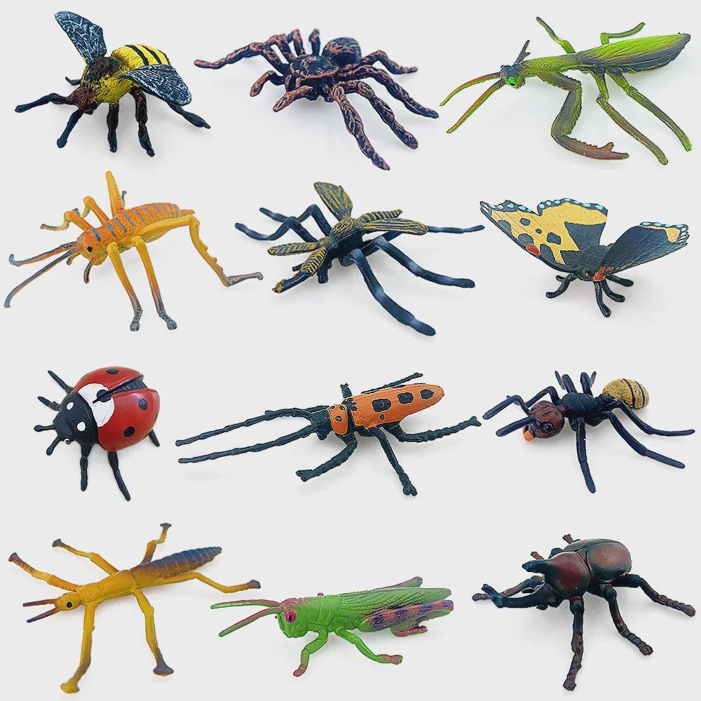 Realistische Insecten Speelgoed Set - Vlinder, Bij, Spin, Krekel & Meer - Educatief Speelgoed
