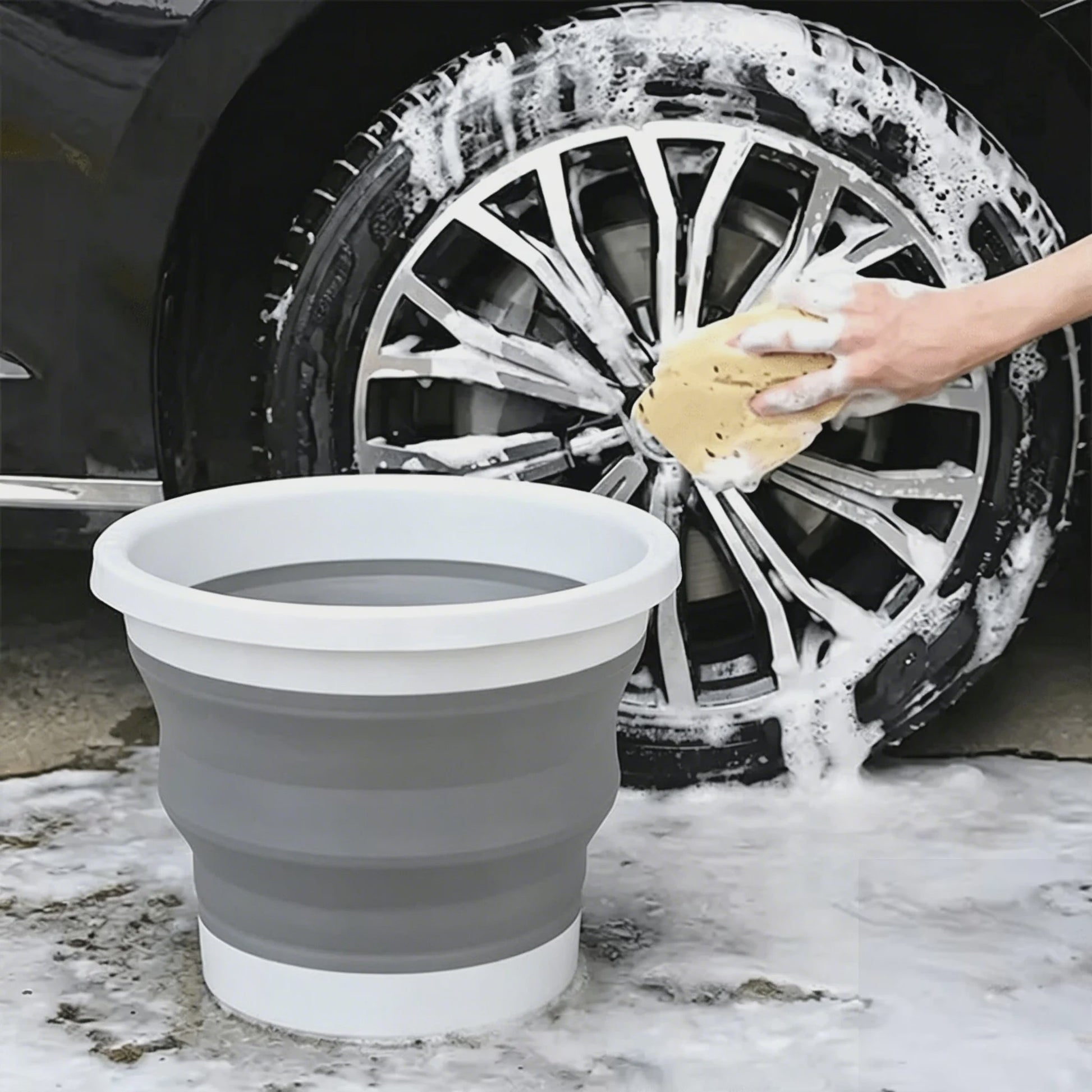 Opvouwbare Emmer 3 Liter - Draagbaar & Compact voor Auto, Vissen, Kamperen