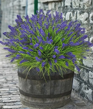 12 Bundels Kunstlavendel Planten voor Buiten - UV-bestendig Plastic Groen voor Tuin & Huis Decoratie