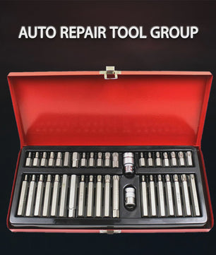 40-delige Torx Hex Spline Bit Socket Set met Werkhandschoenen en Opbergkoffer