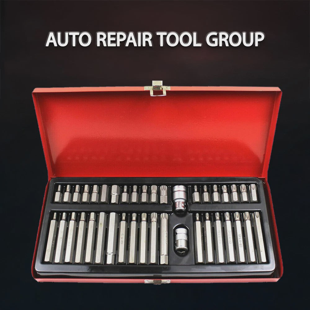 40-delige Torx Hex Spline Bit Socket Set met Werkhandschoenen en Opbergkoffer