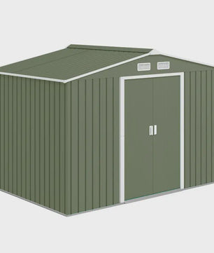 Metalen Tuinhuis met Schuifdeuren - 2.77x1.95m - Lichtgroen