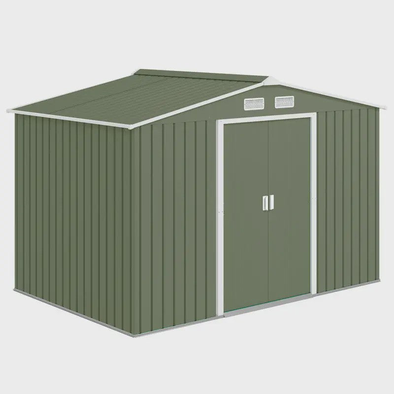 Metalen Tuinhuis met Schuifdeuren - 2.77x1.95m - Lichtgroen