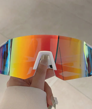 Sportzonnebril Oversized Mirror Lens - Lichtgewicht & UV-bescherming voor Heren & Dames