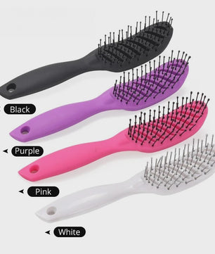 Gevormde Vent Haarborstel - Anti-statisch, Ontklittend & Scalp Massager voor Salonkwaliteit Styling
