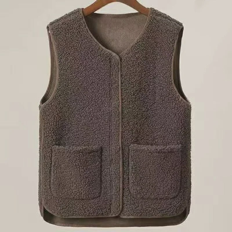 Heren Vest Lamswol Fleece - Warm & Stijlvol voor Herfst/Winter