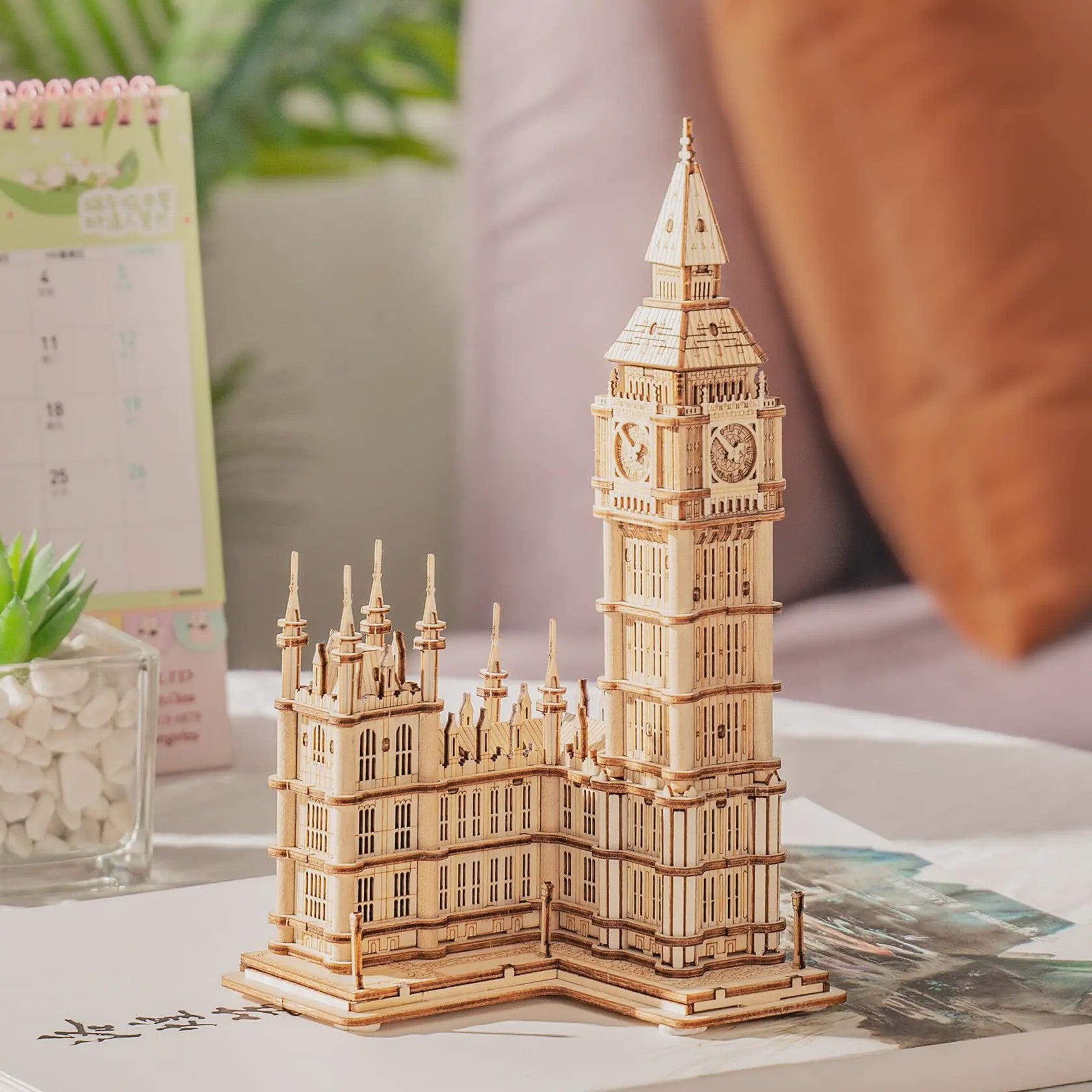Robotime Rolife 3D Houten Puzzel: Iconische Tower Bridge & Big Ben Bouwpakket