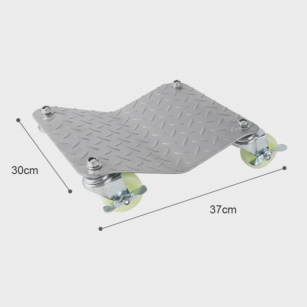 4x Autowiel Dolly Set - Verplaatsingshulp voor Banden met 360° Zwenkwielen