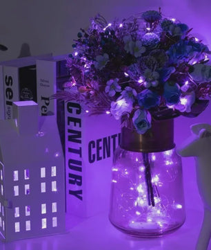 Sfeervolle Batterij-Aangedreven LED Snoerlichtjes met Koperdraad - 10-100 LED