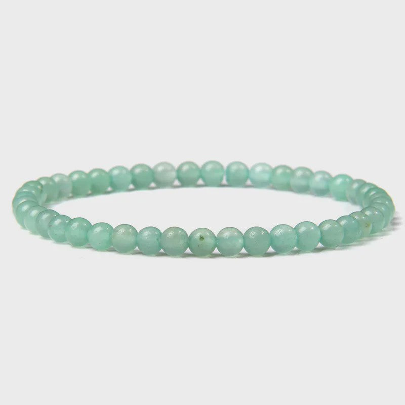 Natuursteen Armband met Kwarts, Kattenoog, Jades & Aquamarijn Kralen - Stretch Bangle voor Dames & Heren