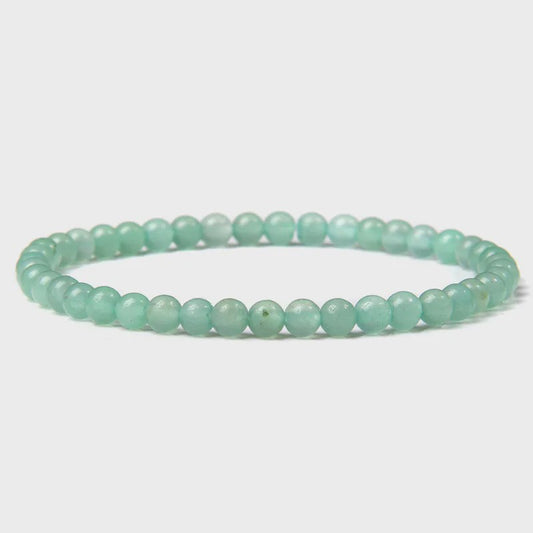 Natuursteen Armband met Kwarts, Kattenoog, Jades & Aquamarijn Kralen - Stretch Bangle voor Dames & Heren