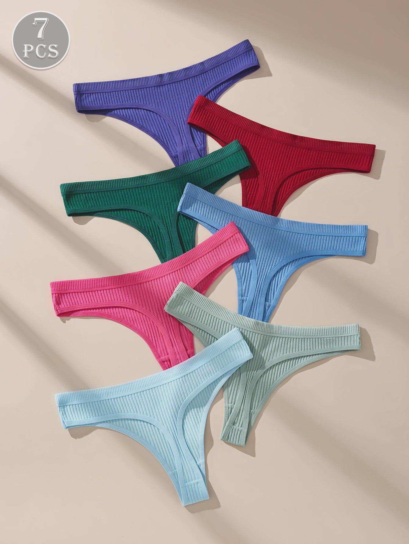 7-Delige Dames Strings Set - Zacht Katoen, Sexy & Comfortabel Ondergoed