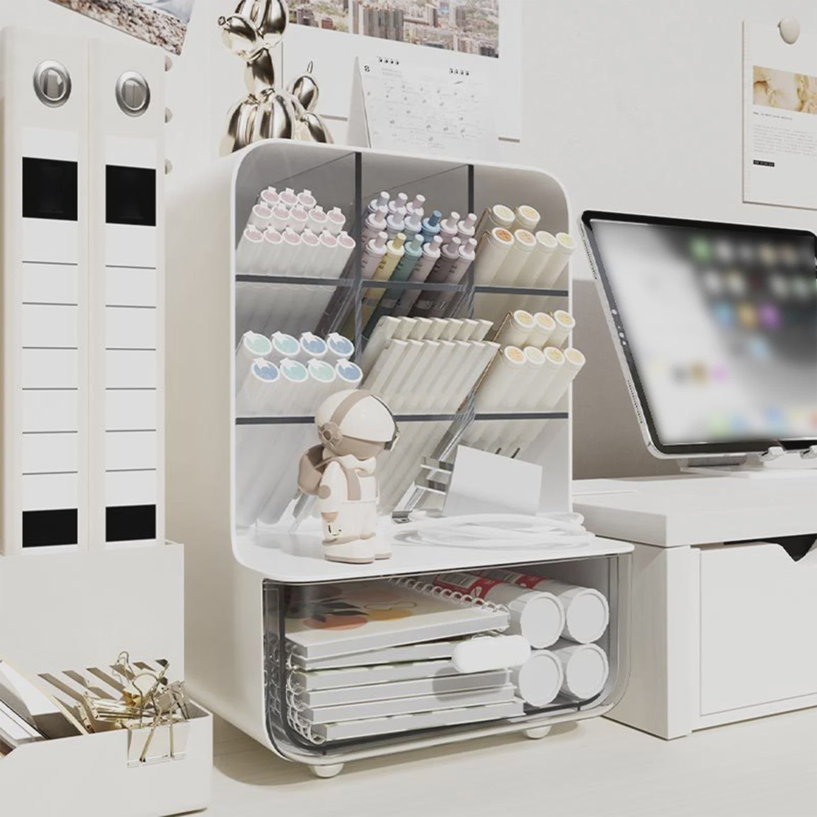 Stijlvolle Bureau Organizer met Lades - Pennenhouder & Kantoor Opbergbox