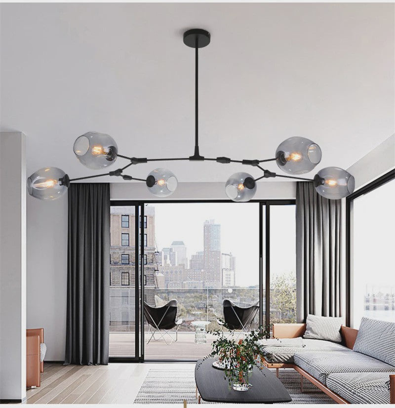 Moderne Moleculaire Plafondlamp - Nordic Stijl Glazen Hanglamp voor Woonkamer & Keuken