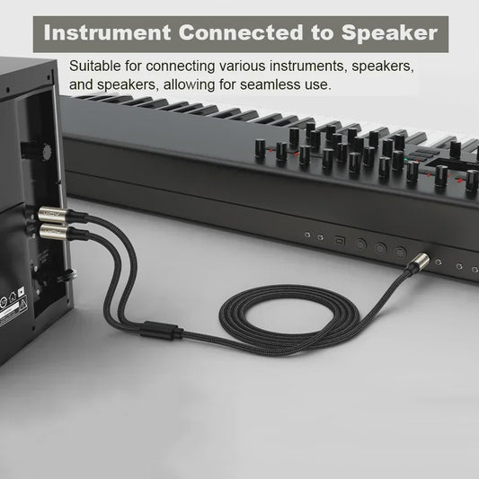 6.35mm TRS naar Dual 6.35mm TS Mono Y-Splitter Audio Kabel - Verliesvrije Signaaloverdracht