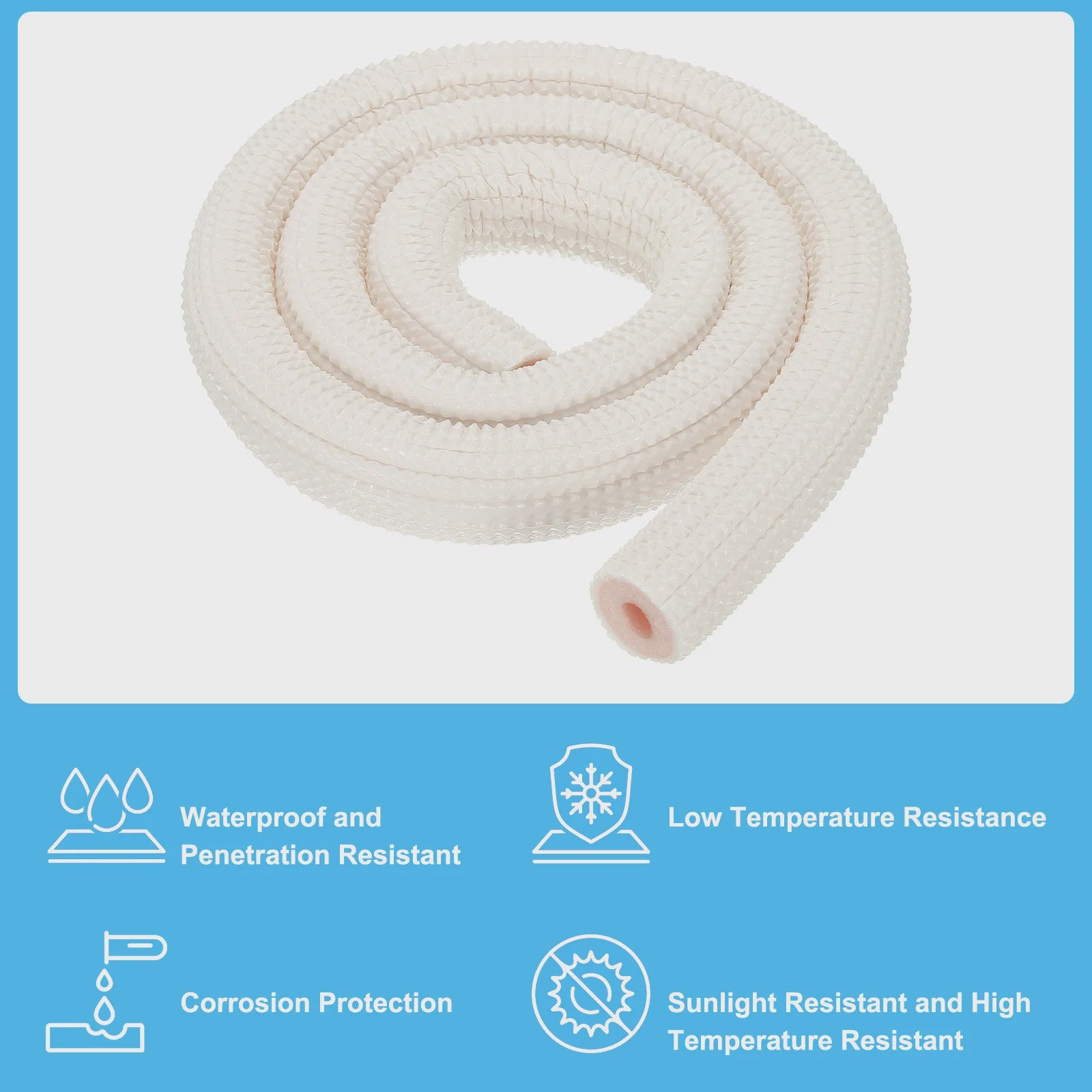 Isolatieschuim Buizen voor Airconditioner Leidingen - Warmte- en Koudeisolatie (1/2/3 Meter)