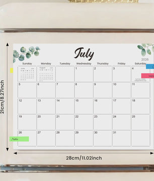 Magnetische Koelkast Kalender 2026-2027 | Maandplanner & Keuken Organizer