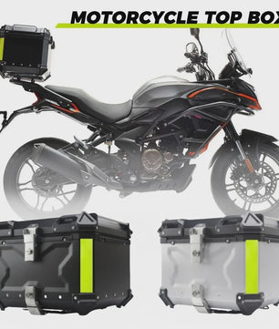 Waterdichte Aluminium Motor Topcase - 45L, 55L, 65L - Helmbox & Bagagebox