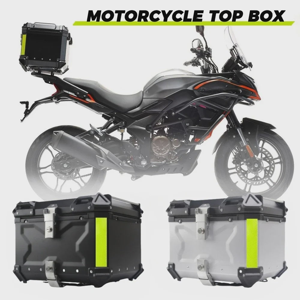 Waterdichte Aluminium Motor Topcase - 45L, 55L, 65L - Helmbox & Bagagebox