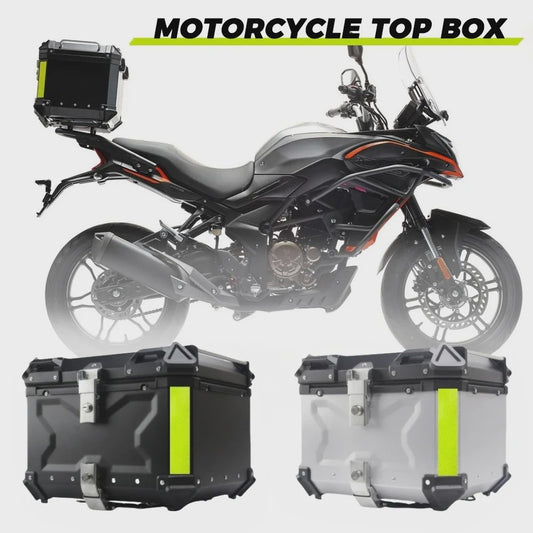 Waterdichte Aluminium Motor Topcase - 45L, 55L, 65L - Helmbox & Bagagebox