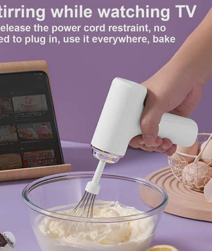 Draadloze Elektrische Handmixer met 3 Snelheden - Perfect voor Bakken en Mixen