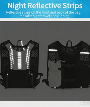 Reflecterend Hardloop & Fietsharnas met Hydratatie - Verstelbare Outdoor Sport Rugzak