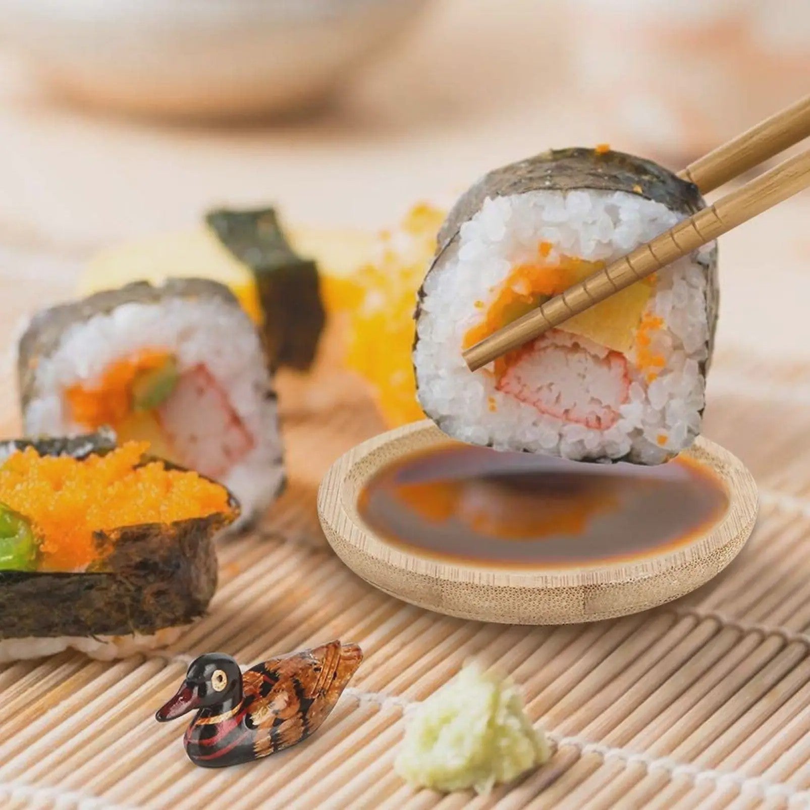 Compleet Sushi Maken Set: Bamboe Mats, Bazooka, Lepels, Eetstokjes & Meer