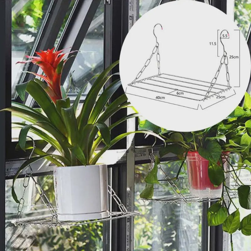 Opvouwbaar Balkon Droogrek voor Schoenen en Kleding - RVS