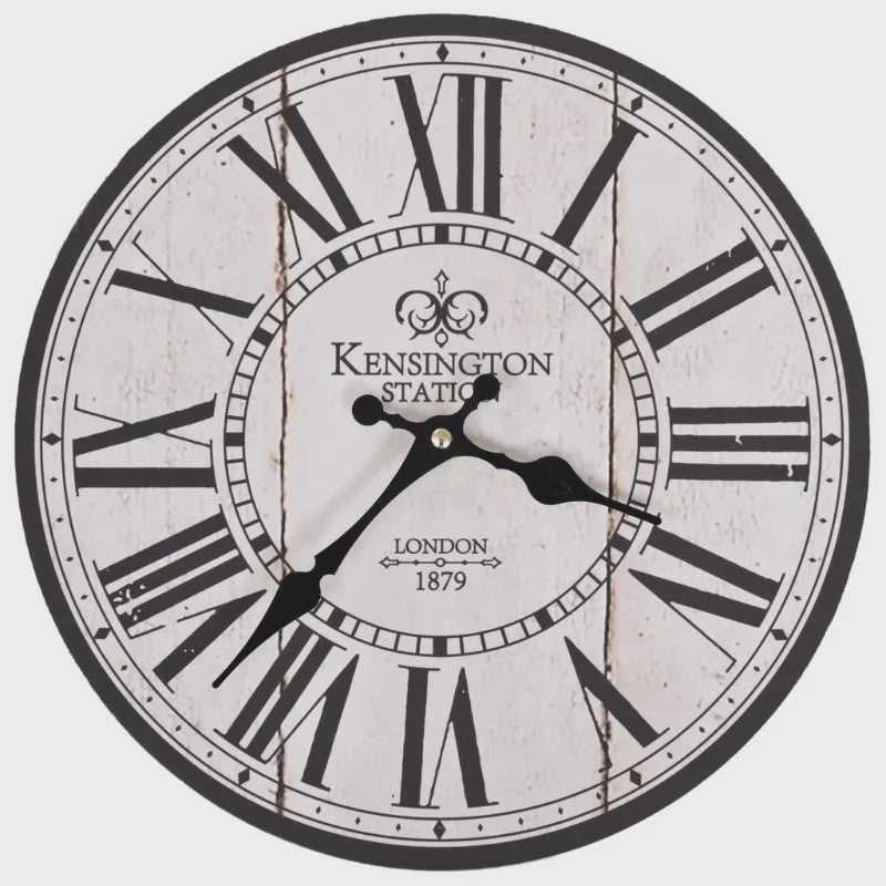 Vintage Londen Wandklok 30cm - Stijlvolle Klok voor Huis & Kantoor
