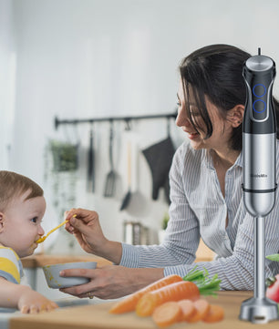 BioloMix 5-in-1 Staafmixer: Krachtige 1500W Blender voor Smoothies, Soepen en Babyvoeding