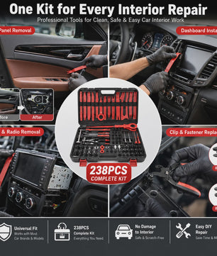 238-delige Auto Interieur Bekleding Verwijderingsset - Dashboard & Deurklem Gereedschap