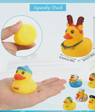 Set van 25 Mini Badeendjes - Assorti Speelgoed voor Baby Bad, Zwembad & Cruisen