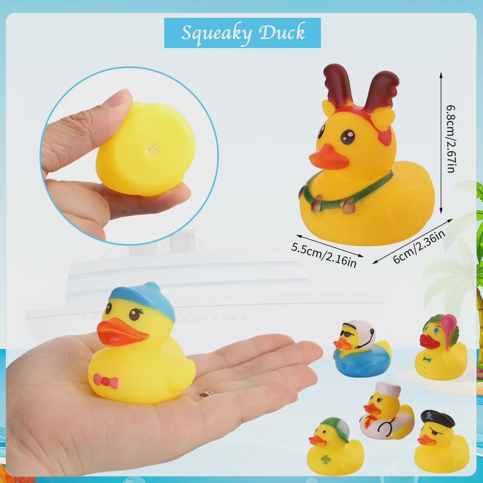 Set van 25 Mini Badeendjes - Assorti Speelgoed voor Baby Bad, Zwembad & Cruisen