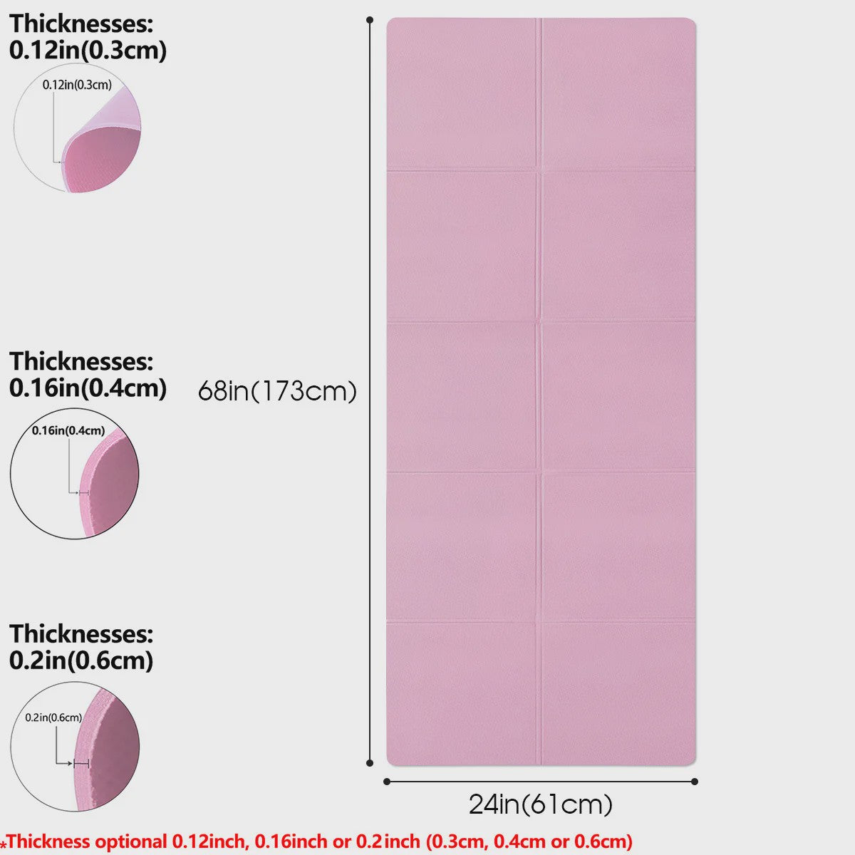 Antislip Yoga & Pilates Mat - 3mm, 4mm of 6mm Dik - Comfortabel & Duurzaam