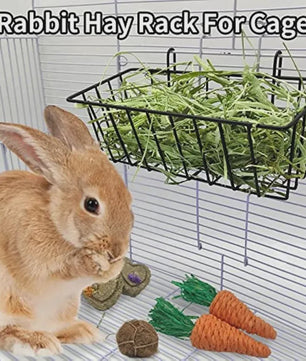 Konijnen Hooimandje met Haken - Gras- en Voerdispenser voor Kooi