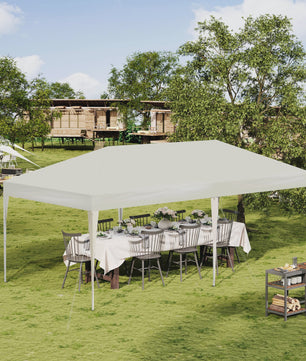 Pop-Up Partytent 3x6m Beige - Waterdicht, UV-beschermend & Inclusief Zijwanden