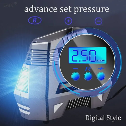 Draagbare 12V Auto Luchtpomp - 150 PSI Elektrische Bandenpomp voor Auto, Motor, Fiets & Ballen met LED