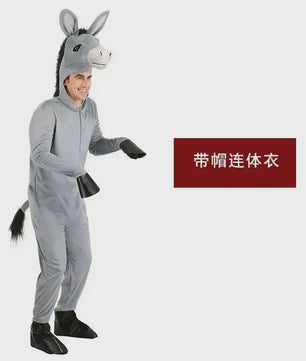 Donkey Kostuum voor Kinderen en Volwassenen - Feestelijk Dierkostuum voor Cosplay en Voorstellingen