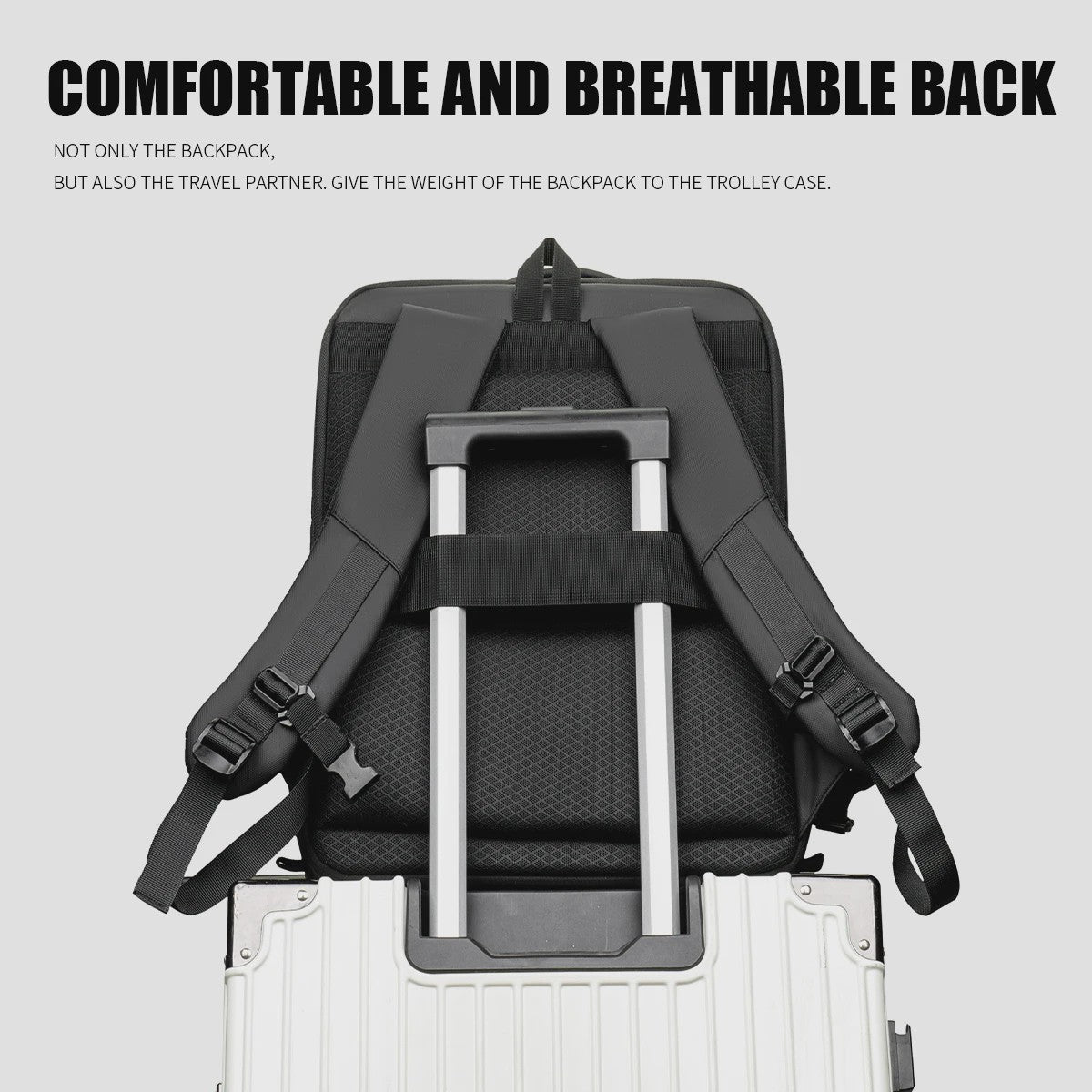 Robuuste Expandeerbare Rugzak met Hard Shell: Ideaal voor Gaming, Zakelijk & Reizen