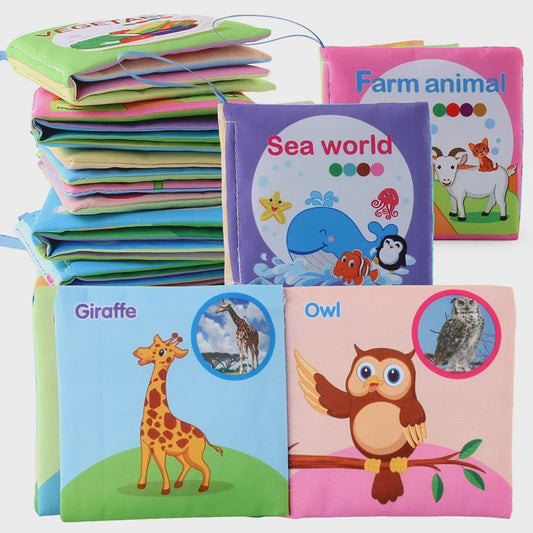 Zacht Stoffen Babyboek - Educatief & Interactief voor Baby's 0-12 Maanden
